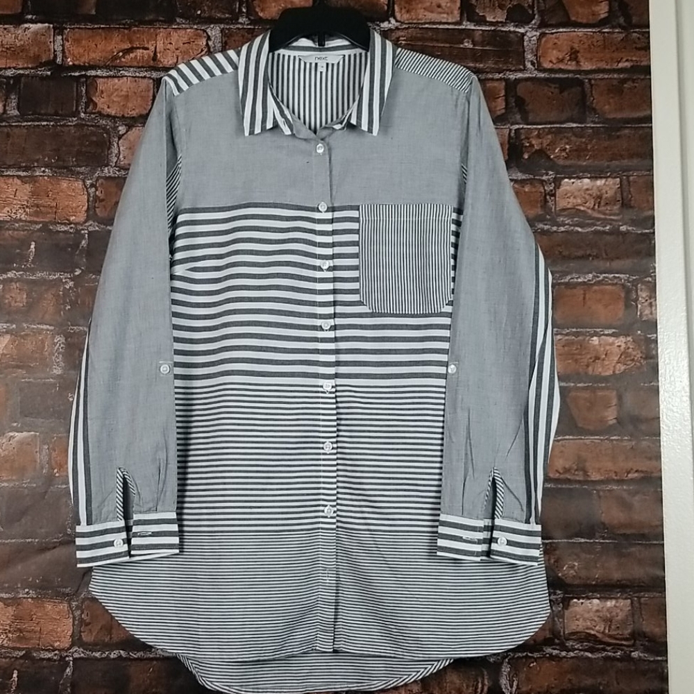 NEXT| Mixed Pattern Long Sleeve Top